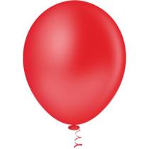 Balão 16 Polegadas Liso Vermelho Pacote com 12 Unidades