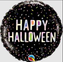 Balão 18 redondo halloween preto granulado 89762 Balão 18 redondo halloween preto granulado 89762