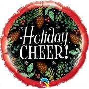 Balao 18 redondo holiday cheer pinhas 43502 - Qualatex