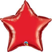 Balao 20 estrela solto vermelho rubi metalizado ls 12626