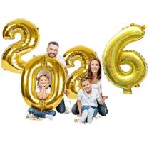 Balão 2026 Decoração Ano Novo Dourado Reveillon