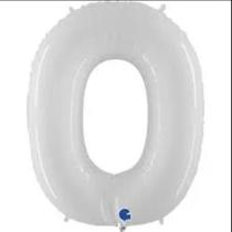 Balão 40 numero 0 branco flexmetal Balão 40 numero 0 branco flexmetal