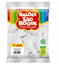 Balao 7 liso branco polar pct 50 un sao roque