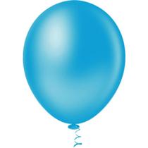 Balão 8 Liso Azul PIC PIC Pacote com 50
