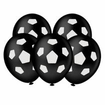 Balão 8 Polegadas Bola de Futebol Preto e Branco 20 Unidades Piffer Festas - Inspire sua Festa Loja