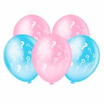 Balão 8 Polegadas Chá Revelação Rosa e Azul 20 Unidades Piffer Festas - Inspire sua Festa Loja