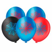 Balão 8 Polegadas Teia de Aranha Sortido 20 Unidades Piffer Festas - Inspire sua Festa Loja