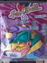 Balao 8 redondo fest bal sortido candy - DelRei ind artefatos latex Balao 8 redondo fest bal sortido candy - DelRei ind artefatos latex