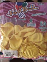 Balão 8 redondo Festbal Amarelo candy - DelRei ind artefatos latex