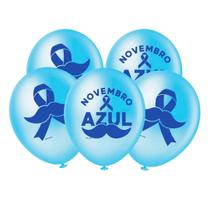 Balao 8 tema novembro azul sortido c/20un - 211005