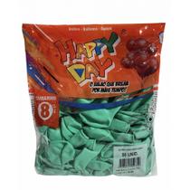 Balão 8 Verde Água Happy Day 50un