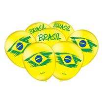 Balão 9'' Especial Brasil Copa do Mundo 2022 - 25 unidades - Festcolor