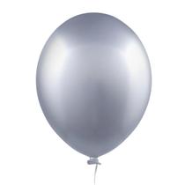 balão 9 polegadas aluminio c/50 un Happy Day bexiga látex - sm decora