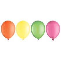Balão Amscan Neon Sortimento de 5 cm, pacote de látex com 25