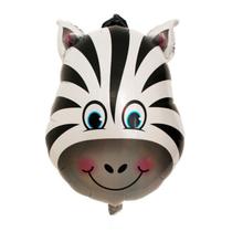 Balão Animal Metalizado Tema Zebra 16'' Polegadas - Macrozao
