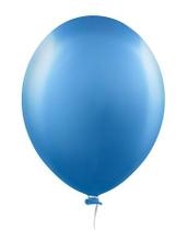 Balao Azul Redondo Aluminio 9 Pol Pc 25un Happy Day 158547