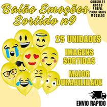 Balão Balao Sao Roque N9 Tema Emoçoes Emogi Festa Carinha