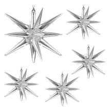 Balão BANBALLON 12 pontos Foil Cone Starburst Silver x5