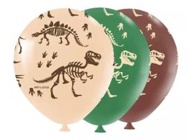 Balão Bexiga 11 Polegadas Festa Dinossauros 25 Un Sortido Artlatex - Inspire sua Festa Loja