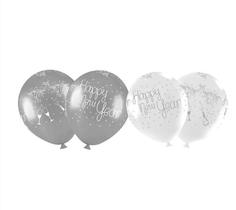 Balão Bexiga 11 Polegadas Happy New Year Ano Novo 25 Un Sortido Artlatex - Inspire sua Festa Loja