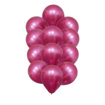 Balão Bexiga 12" Metalizado Alumínio Cromado Metálico Evento