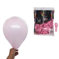 Balão Bexiga 9 Polegadas Liso - 30 unidades - Happy Day-Cor Rosa