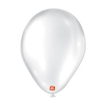 Balão Bexiga Branco Cintilante N 7 C/50 Unid São Roque