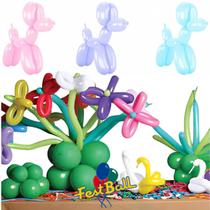 Balão Bexiga Canudo Candy Colors Sortido 50 Unds - Tam. 260