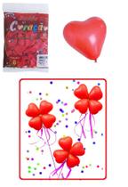Balão Bexiga Coração Vermelho 6" - 50 unidades - KOPECK