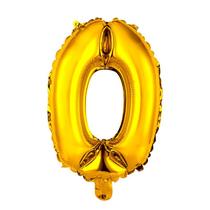 Balão Bexiga De Número 0 Amarelo 1m (1 Und) Metalizado Balão Bexiga De Número 0 Amarelo 1m (1 Und) Metalizado