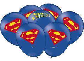 Balão Bexiga Dia Dos Pais Festa Superman 9'' 23cm - 25 Un - Festcolor
