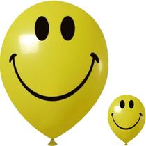 Balão Bexiga Emoji Sorriso De 9 Polegadas, Balão Bexiga Estampado, Balões De Festa, Balões de Festa Infantil