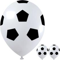 Balão Bexiga Látex 9 Polegadas 25 Unidades, Balão Bola De Futebol