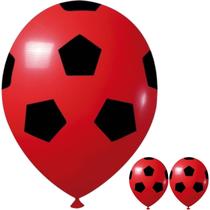 Balão Bexiga Látex 9 Polegadas 25 Unidades, Balão Bola De Futebol