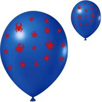 Balão Bexiga Látex 9 Polegadas 25 Unidades, Balão Homem Aranha, Festa Super Heróis
