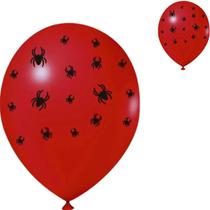 Balão Bexiga Látex 9 Polegadas 25 Unidades, Balão Homem Aranha, Festa Super Heróis