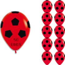 Balão Bexiga Látex 9 Polegadas 50 Unidades, Balão Bola De Futebol