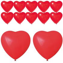 Balão Bexiga Látex Coração 9 Polegadas 25 Unidades Balão Coração e Beijos