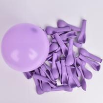 Balão Bexiga Lilás Liso Número 5 Polegadas Pequeno Para Festas 50 Unidades