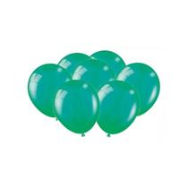 Balão Bexiga Linha Color Com 25 Unid Verde Escuro Tam 9