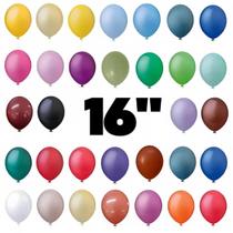 Balão Bexiga Liso 16 Polegadas Gigante Festa - 12 Unidades - Festball