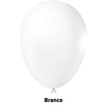Balão Bexiga Liso Festa Decoração 6,5 Pol. Branco C/ 25Un