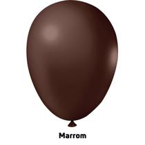 Balão Bexiga Liso Festa Decoração 6,5 Pol. Marrom C/ 25Un