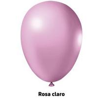 Balão Bexiga Liso Festa Decoração 7 Pol. Rosa Claro C/50 Un