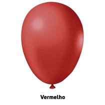 Balão Bexiga Liso Festa Decoração 7 Pol. Vermelho C/25 Un