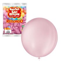 Balão Bexiga Liso Rosa Baby 9' Redondo 50un - São Roque Balão Bexiga Liso Rosa Baby 9' Redondo 50un - São Roque