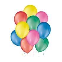 Balão Bexiga Liso Várias Cores 50 Unidades 9 Pol 23cm Festa