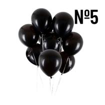 Balão Bexiga Metalica Preta N5 Decoração 25 Unid - São Roque