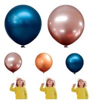Balão Bexiga Metalizado 16 Polegadas - Gigante - 10 Un Doura