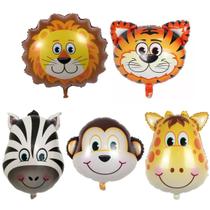 Balão Bexiga Metalizado Safari Animais 5un Festa Infantil - B Import